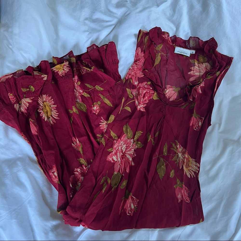 vintage forever 21 floral maxi summer dress